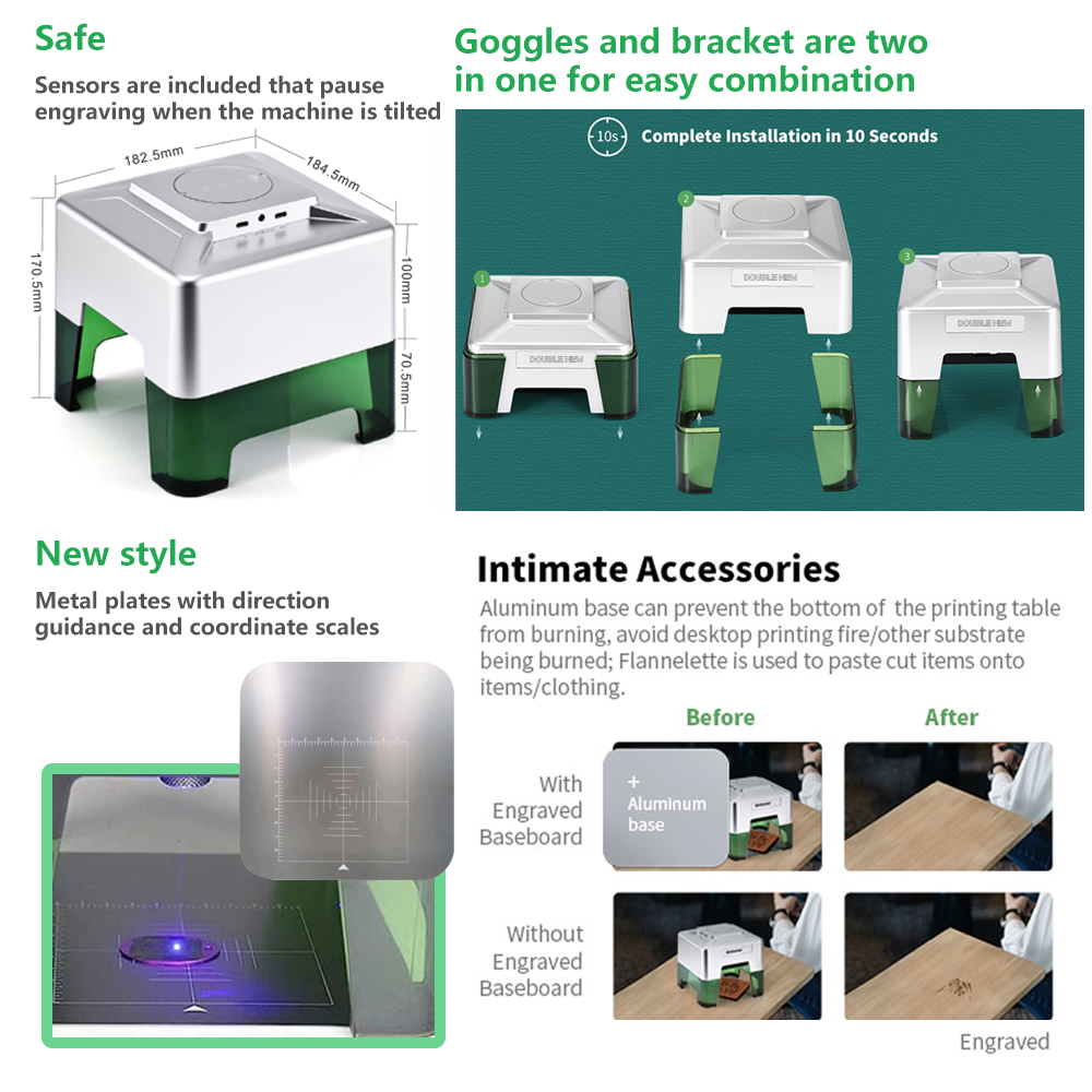 3W Mini Laser Engraver Portabl - огляд і ціна Industrial Handheld Laser Engraver