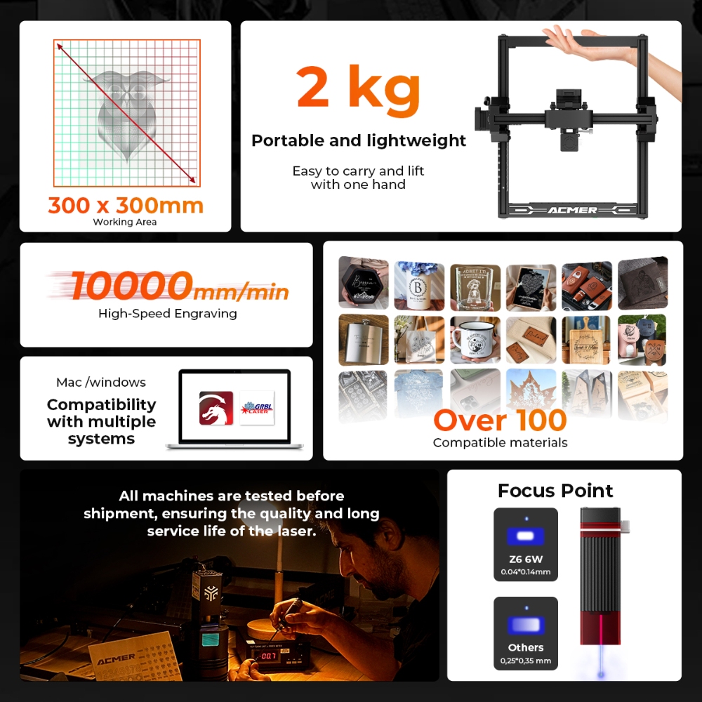 ELIDOR Z6 6W Laser Engraver an - огляд і ціна Industrial Handheld Laser Engraver
