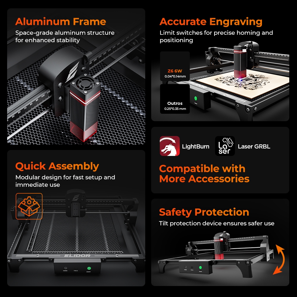 ELIDOR Z6 6W Laser Engraver an - огляд і ціна Industrial Handheld Laser Engraver