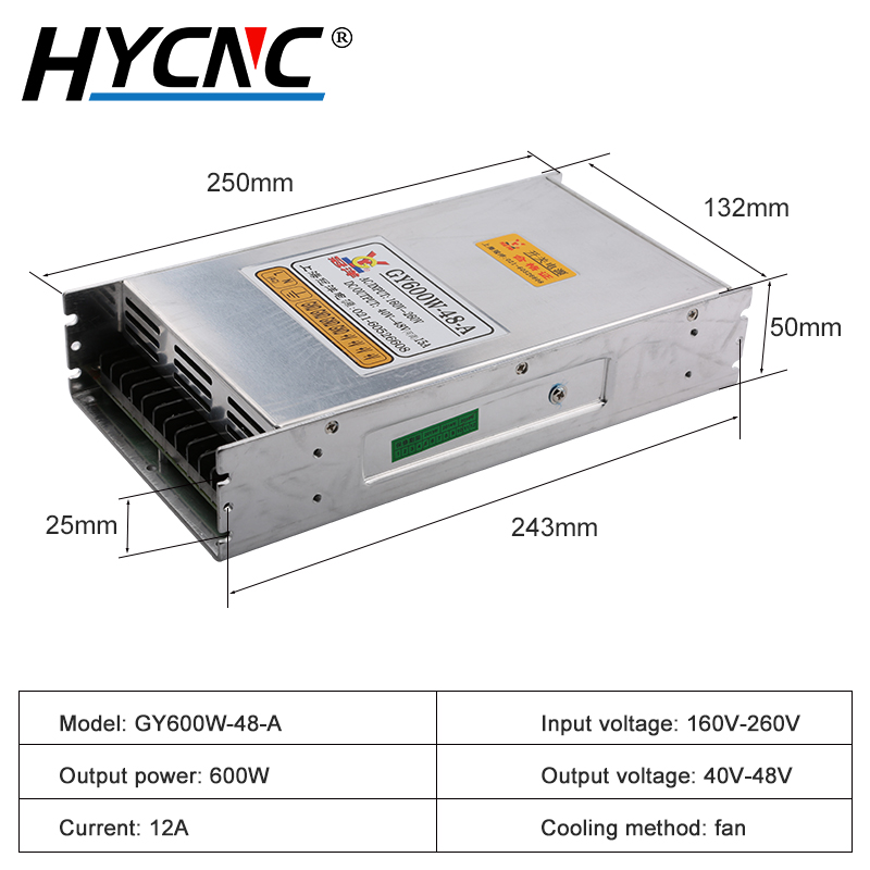 GY600W-48-A Power Switch 600W  - огляд і ціна Industrial Laser Supply